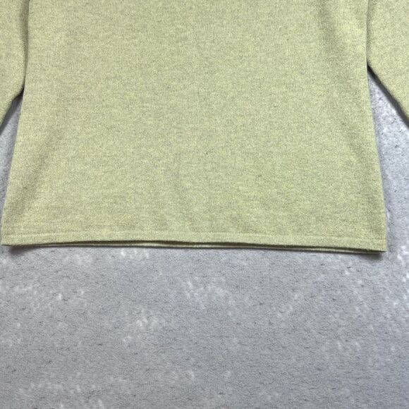 VINTAGE Geneva Sweater Women Size Large Light Green 100% Cashmere Pullover - Picture 4 of 11